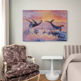 The author's oil triptych painting "Liberation"